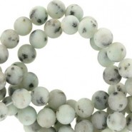 Natural stone beads round 4mm matte Sky mountain